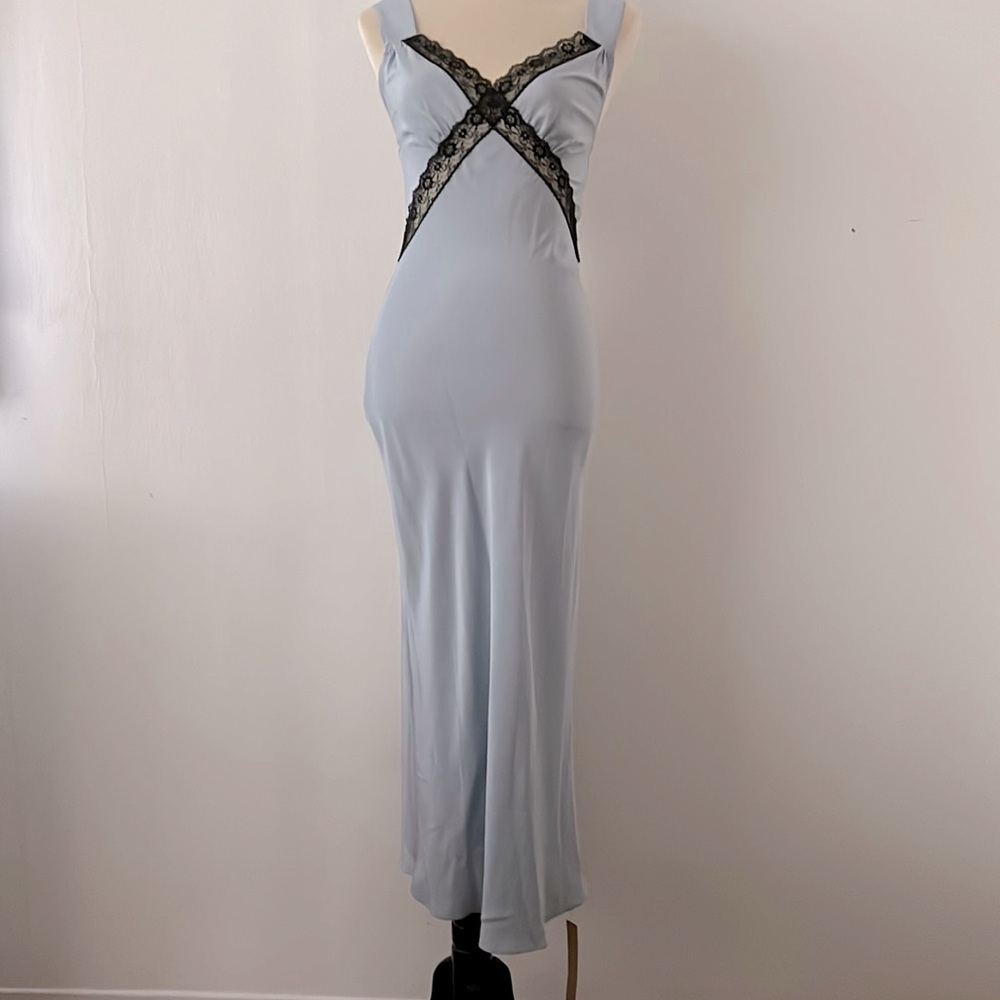 Reformation Provence Silk Dress in Mineral - XS - NWT